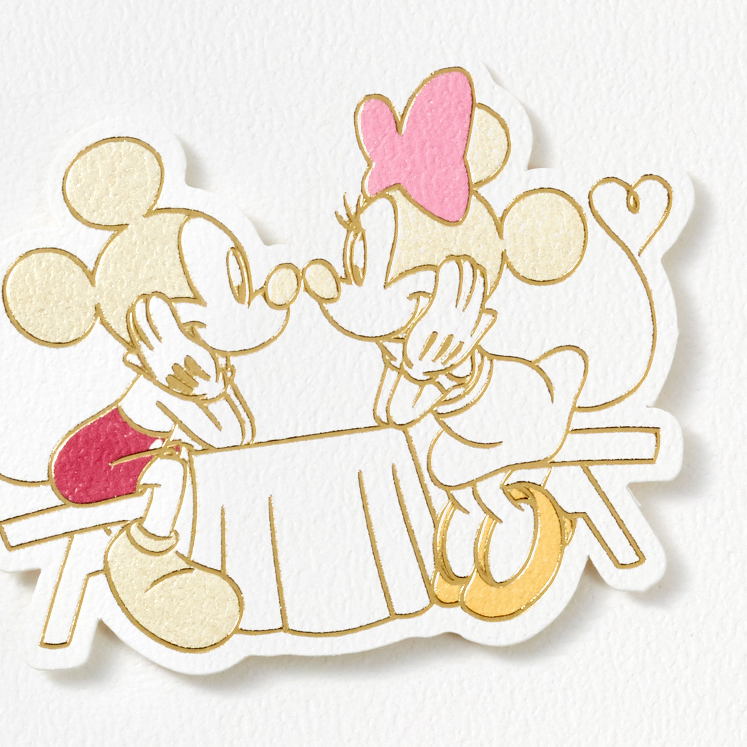 Mickey and Minnie Anniversary Card for Couple Card Front Detail image number 6