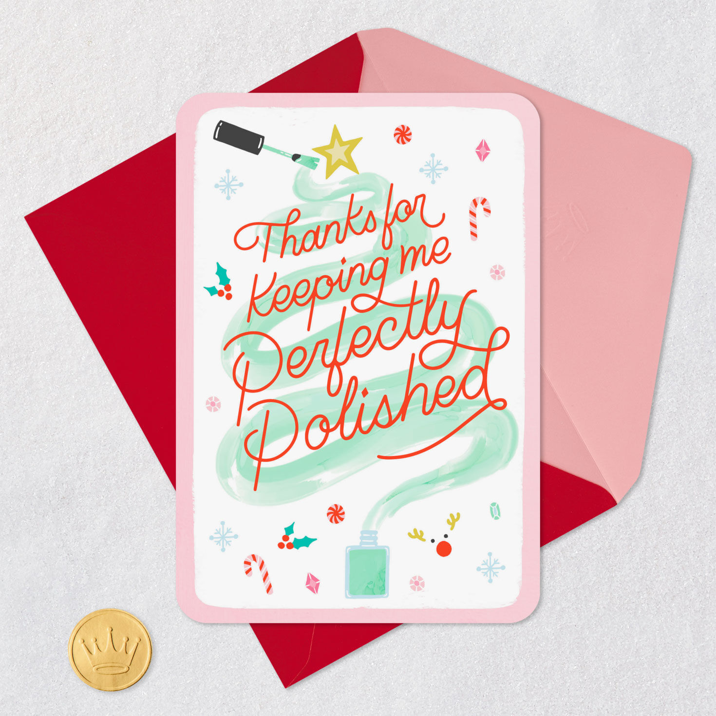 Perfectly Polished Christmas Thank-You Card for Nail Technician, , large image number 5