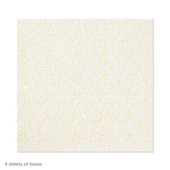 Gold Foil Flecks on White Tissue Paper, 4 sheets, White Gold Flecks, large image number 3