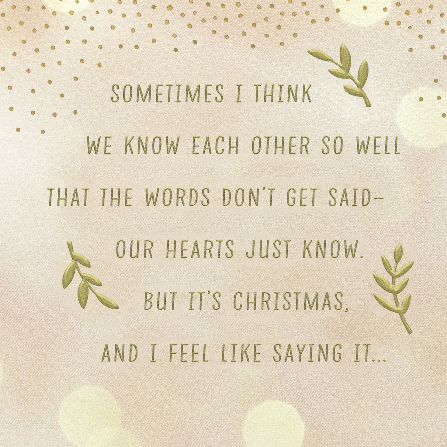 Shiny Gold Bokeh Lights Sister Christmas Card Sentiment image number 2