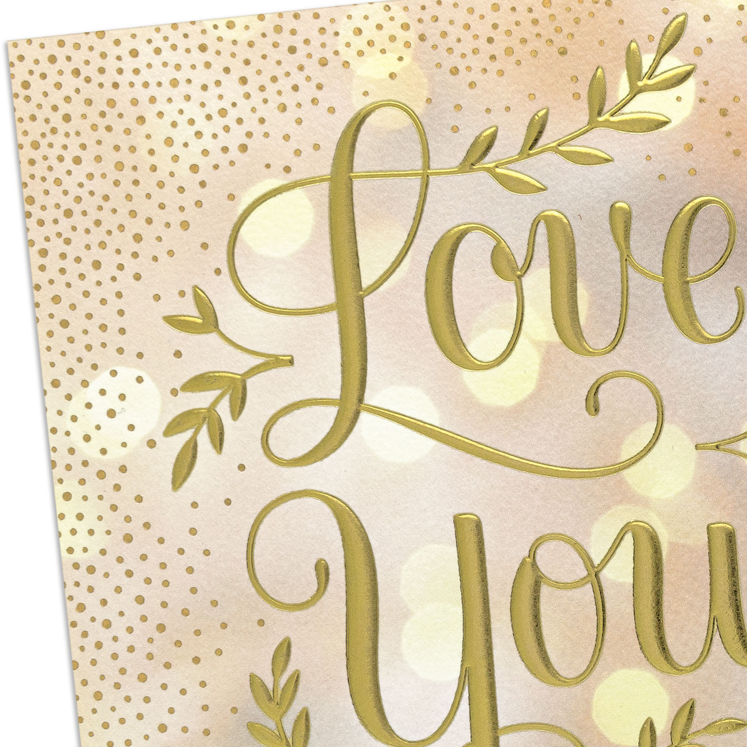 Shiny Gold Bokeh Lights Sister Christmas Card Card Front Detail image number 5