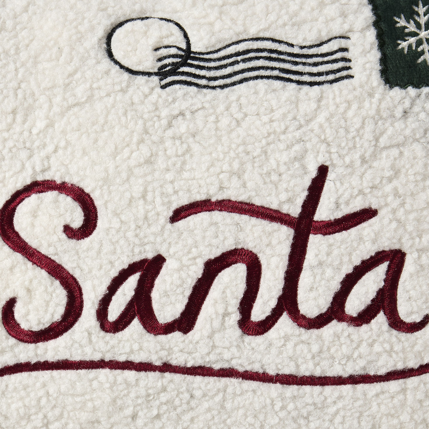 Hallmark Santa Letter Pillow - 14X20 upclose detail image number 4