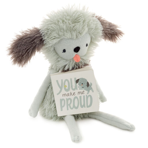 MopTops Shaggy Dog Stuffed Animal With You Make Me Proud Board Book, 
