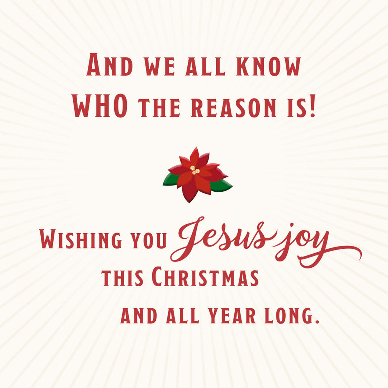 Wishing You Jesus Joy Religious Christmas Card, , large image number 2