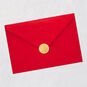 Nordic Reindeer and Snowflakes on Red Christmas Card Envelope Back with Seal image number 7