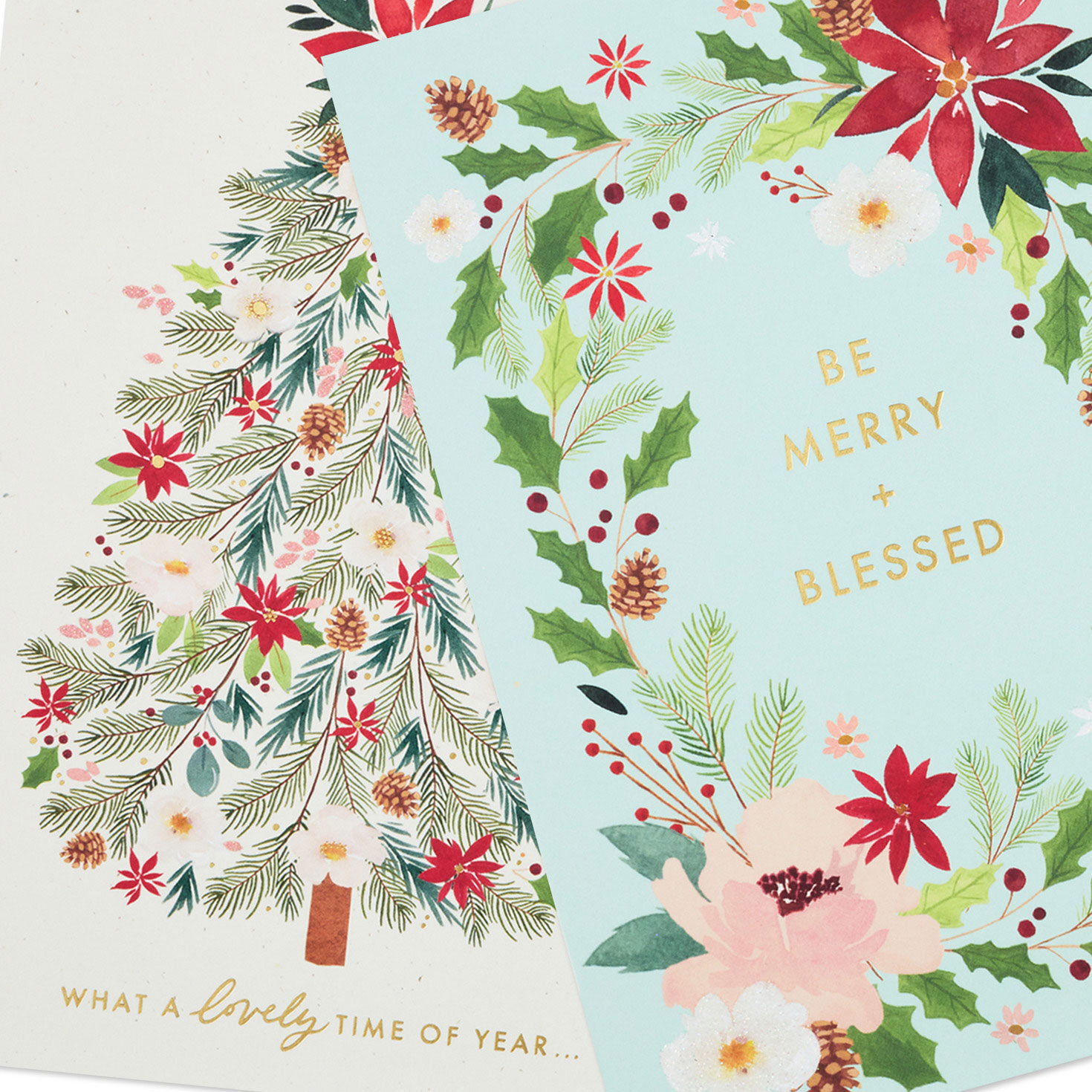 Soft Florals DaySpring Religious Christmas Cards front detail image number 4