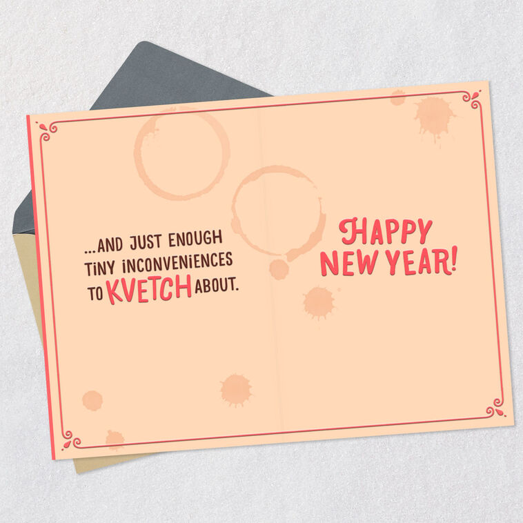 Dog With Coffee Funny Rosh Hashanah Card Open card with envelope image number 4