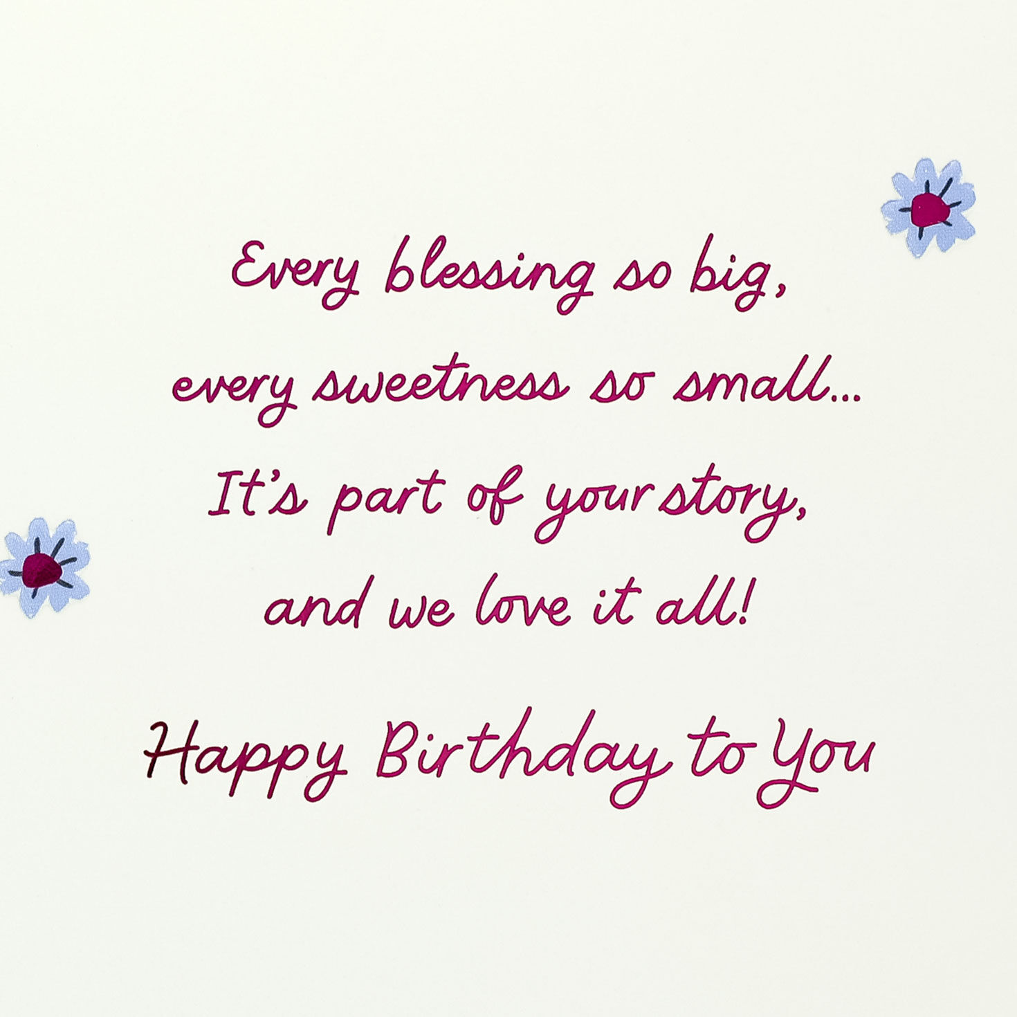 Bows and Flowers Birthday Card for Daughter Sentiment image number 3