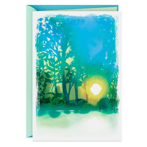 Sun Shining Through Trees Blank Card, 