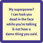 Drinks on Me Superpower Funny Coaster, , large image number 1