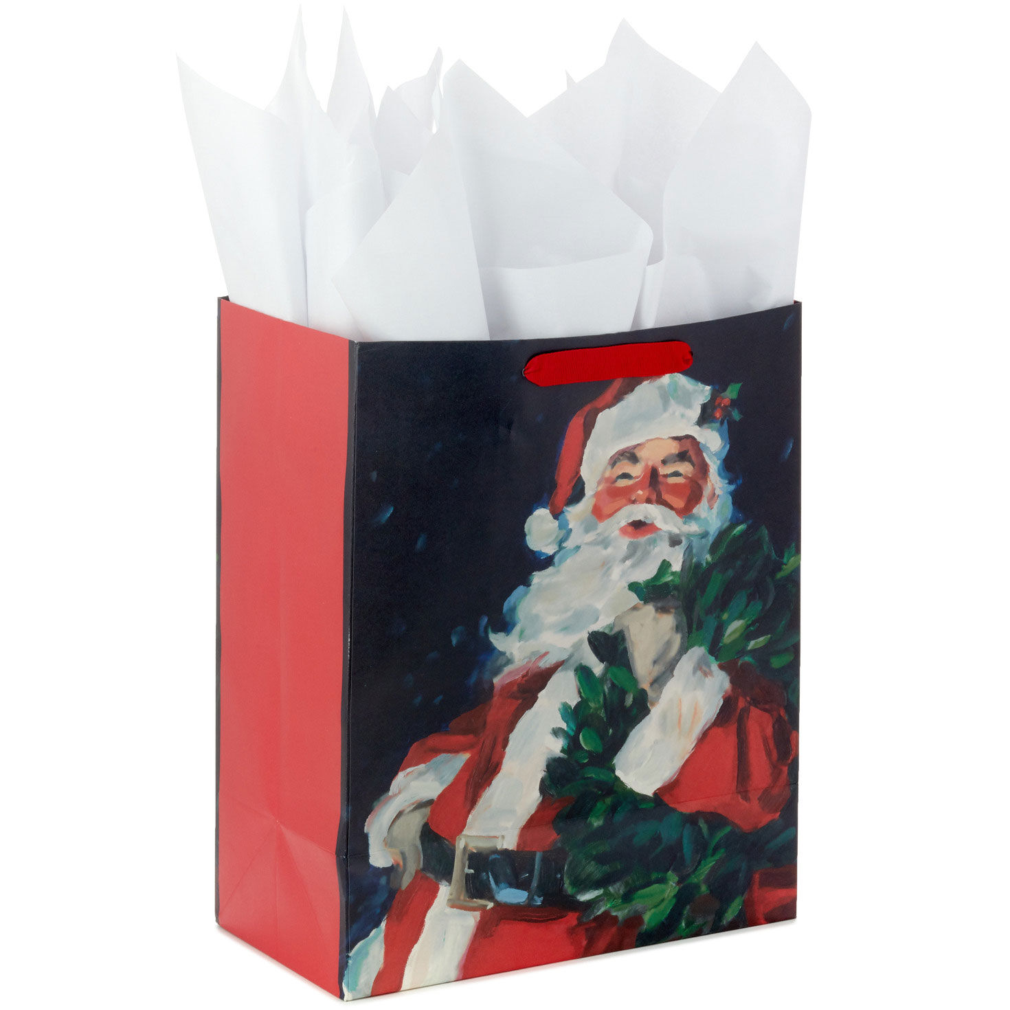 13" Classic Santa Large Christmas Gift Bag With Tissue Paper for only USD 7.99 | Hallmark