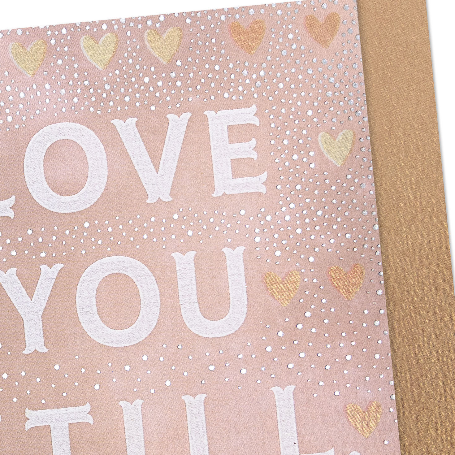 Pink Hearts Love Anniversary Card Card Front Detail image number 5