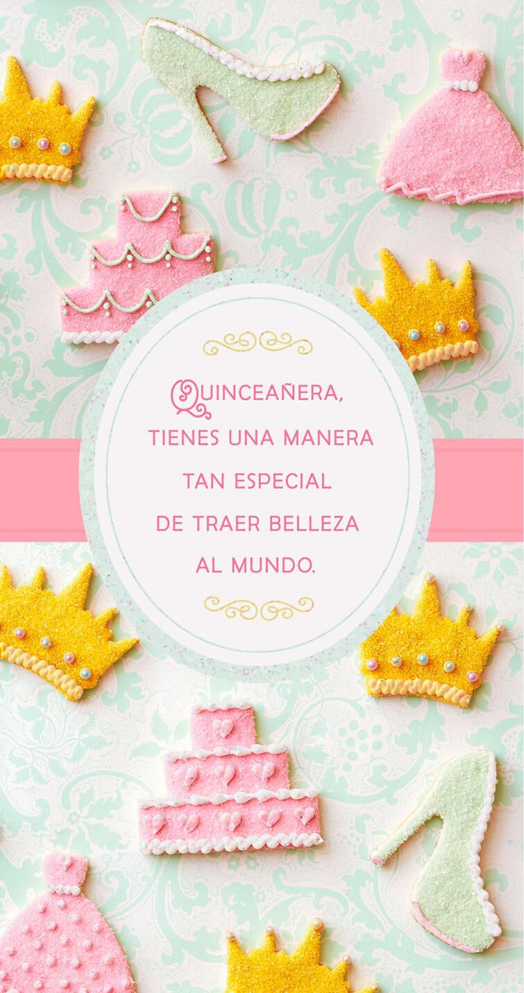 Gowns and Crowns Spanish-Language Money Holder Quinceañera Card