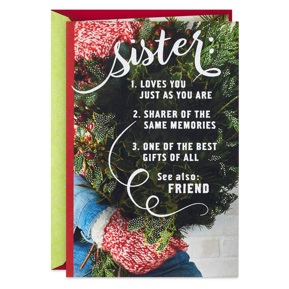 One of the Best Gifts of All Christmas Card for Sister, , large image number 1