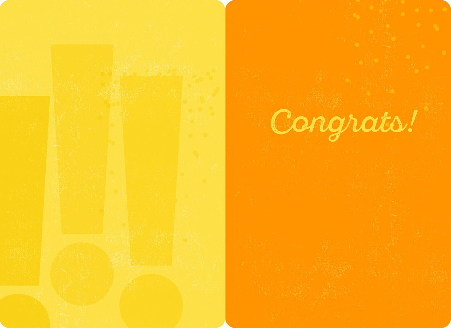 Exclamation Points Jumbo Congratulations Card, 16.25"