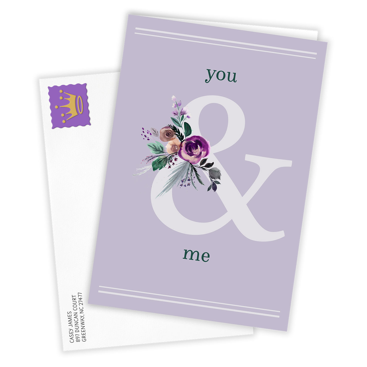 Names Ampersand Personalized Anniversary Card Card Front with Envelope image number 2