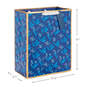 13" Blue Floral Large Gift Bag, , large image number 3
