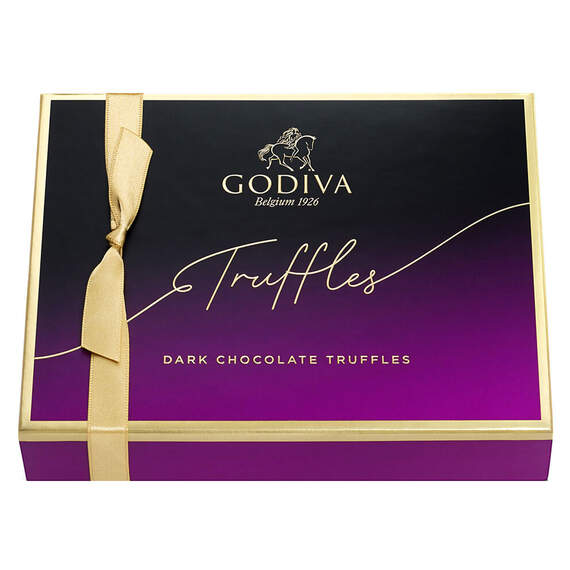 Godiva Assorted Signature Dark Chocolate Truffles Gift Box, 12 Pieces, , large image number 2