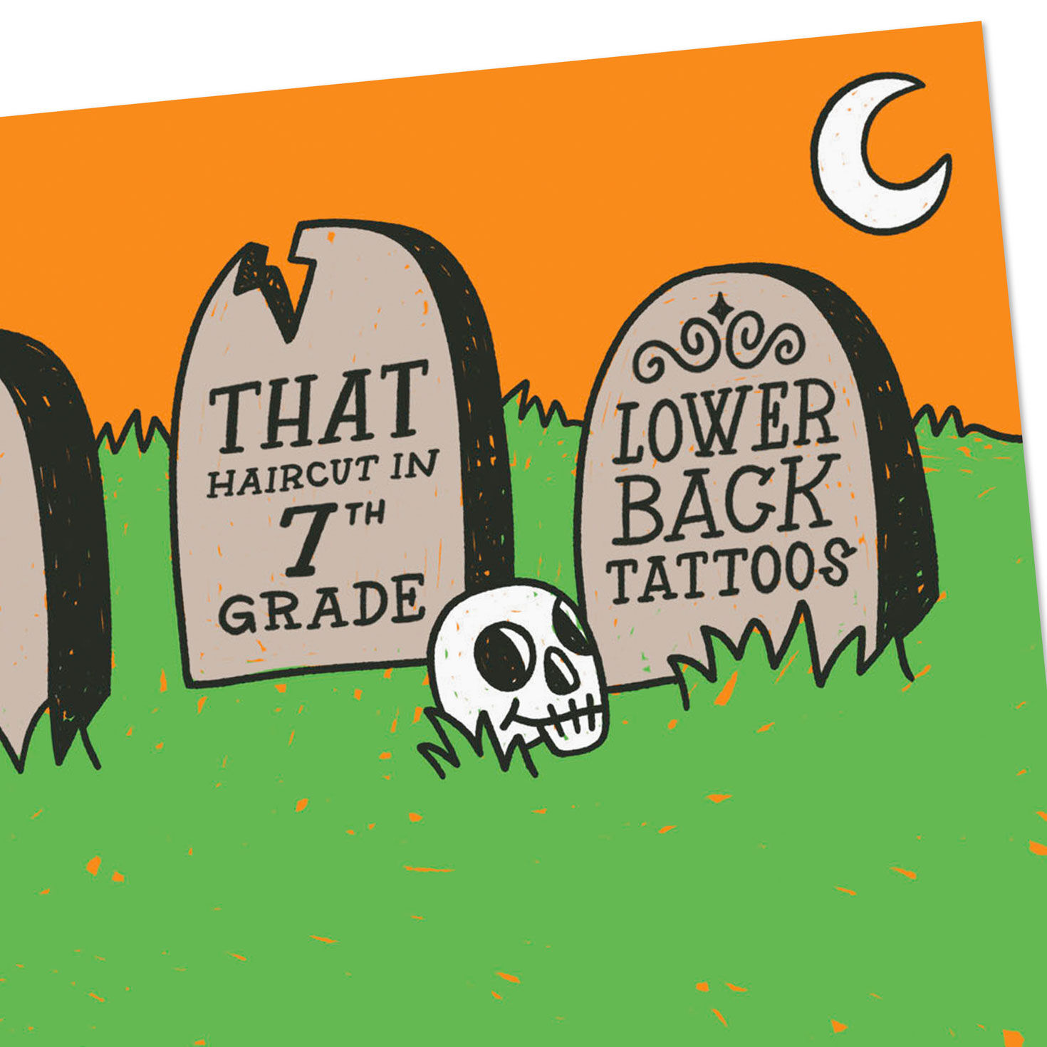 Graveyard Humor Funny Halloween Card Card Front Detail image number 4