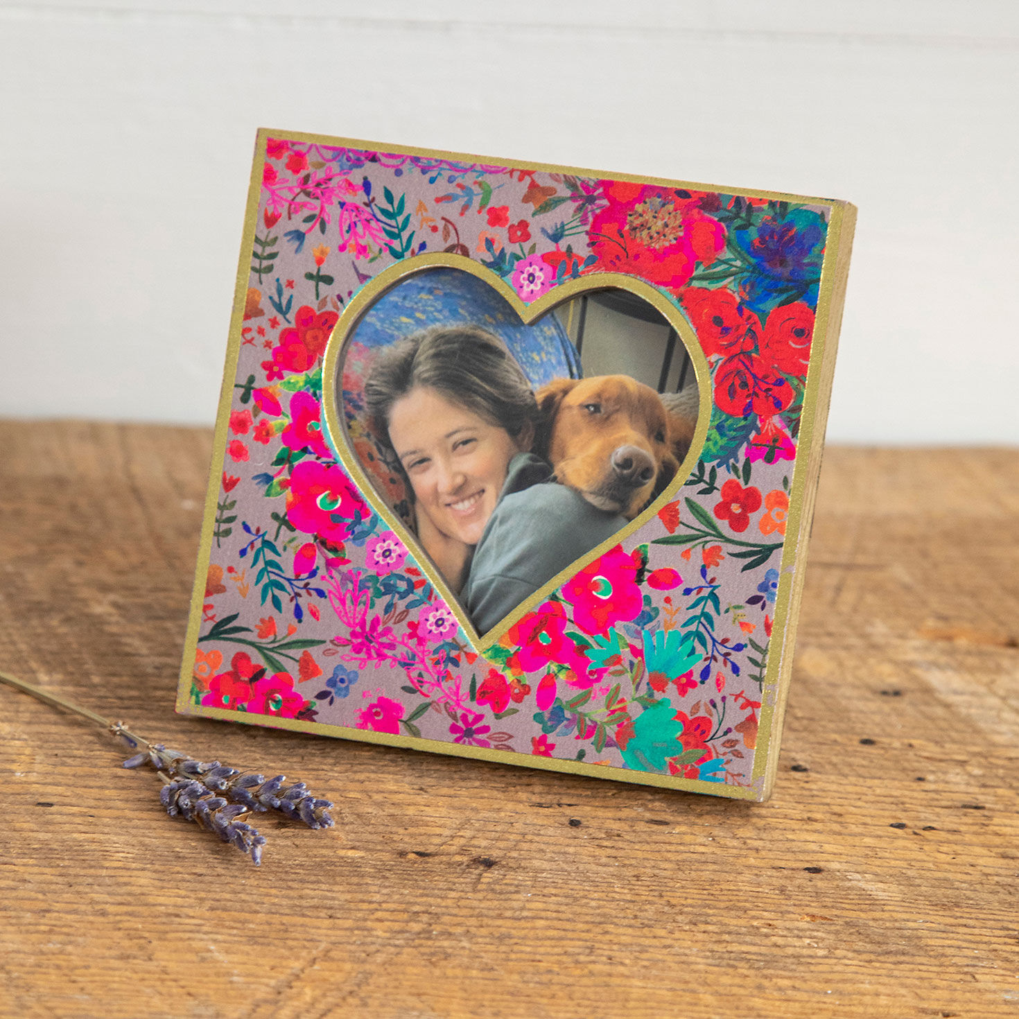 Natural Life Square Floral Picture Frame With Heart Cutout, 3x3 for only USD 15.99 | Hallmark