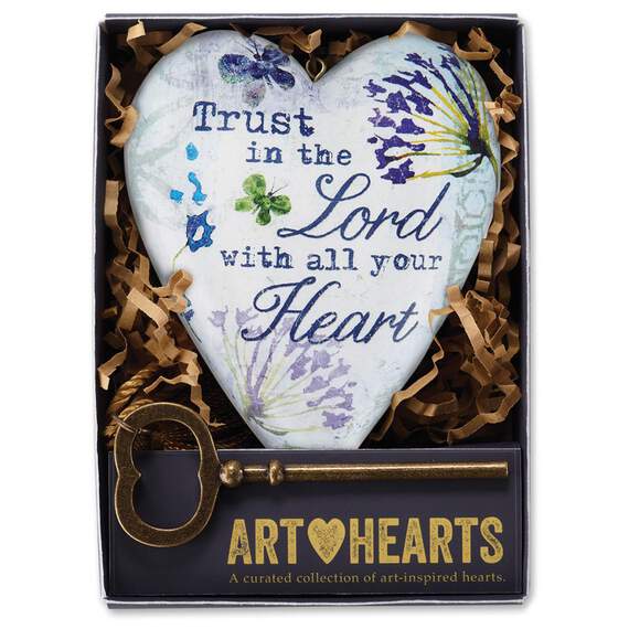 Trust in the Lord Art Heart Sculpture, 4", , large image number 4