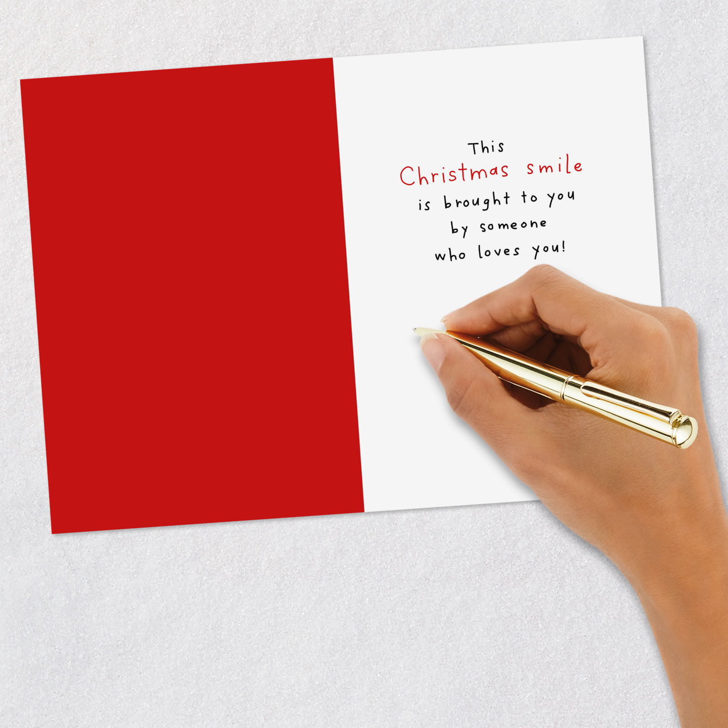 Dog Smiling Funny Christmas Card from Loved One Signing card image number 6
