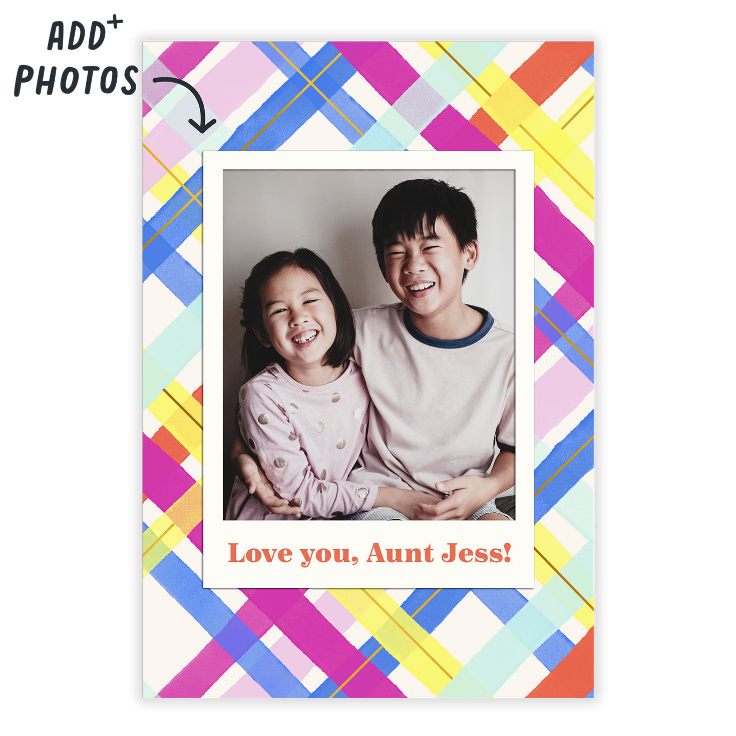 Fun and Bright Pastel Plaid eCard, , large image number 2