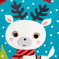 Cute White Deer in Scarf Baby's First Christmas Card, , large image number 5