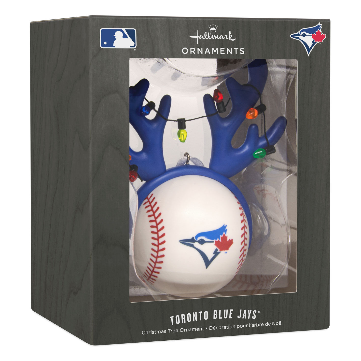Blue Jays Reindeer Baseball Christmas Ornament package front image number 7