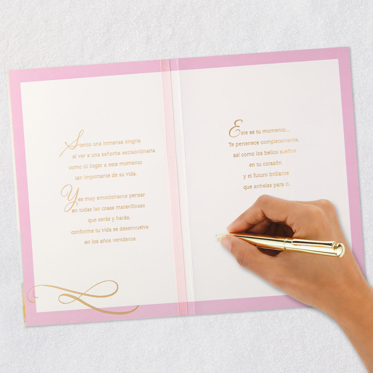 Butterfly Cake Spanish Quincea&ntilde;era Card Signing card image number 7