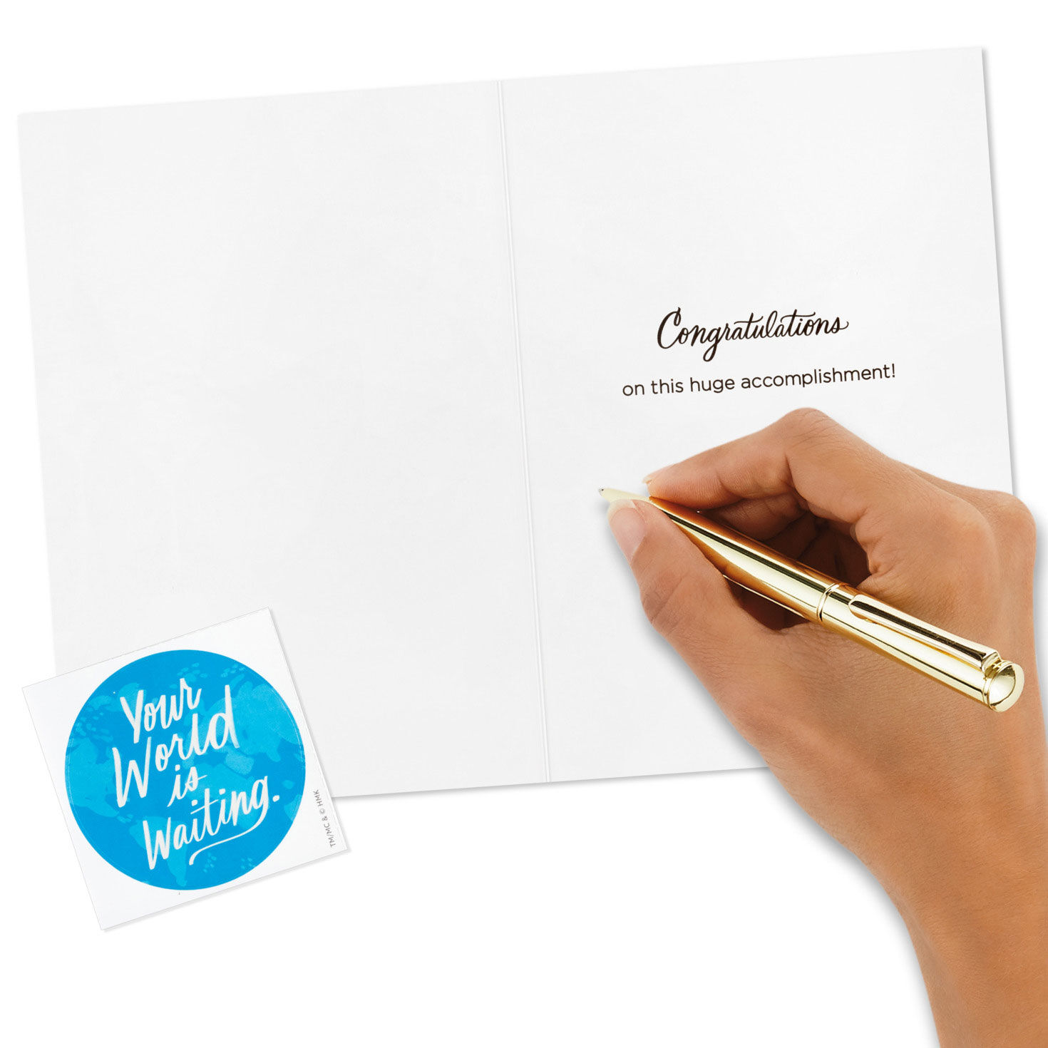 Globe and Grad Caps Graduation Congrats Cards  image number 7