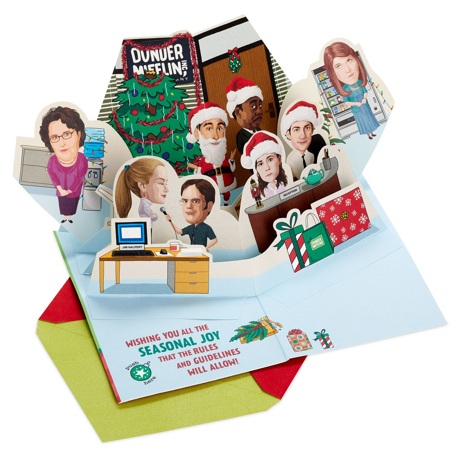 The Office Party Planning Committee Funny Pop-Up Christmas Card With Sound
