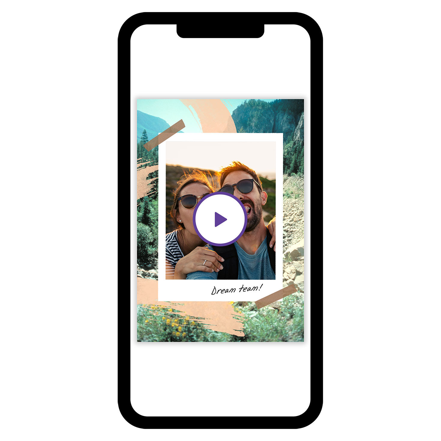 Mountain Scene Instant-Photo Frame eCard