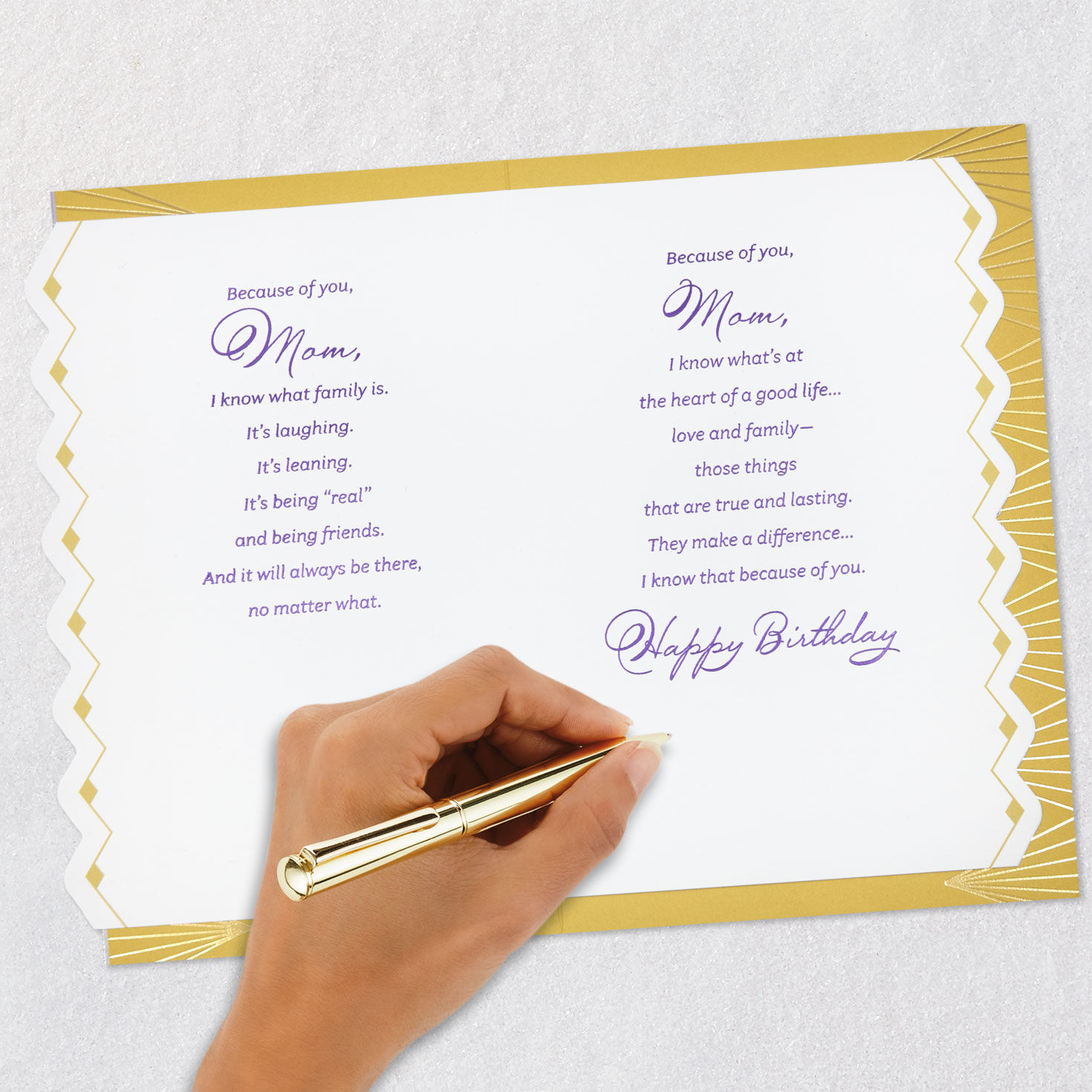 Because of You Birthday Card for Mom, , large image number 7