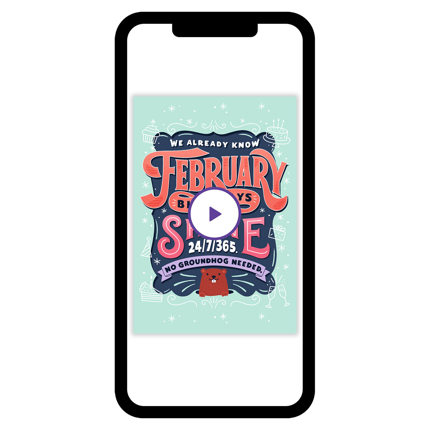 February Shines Birthday eCard