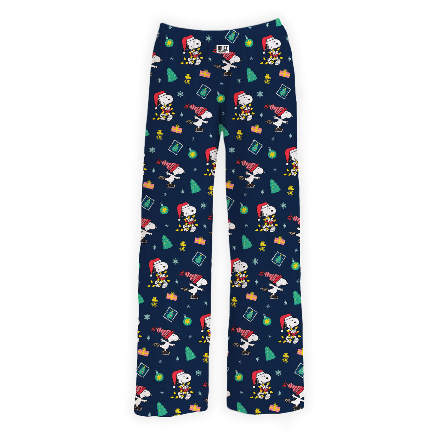 Brief Insanity Peanuts Snoopy Holiday Celebration Navy Lounge Pants