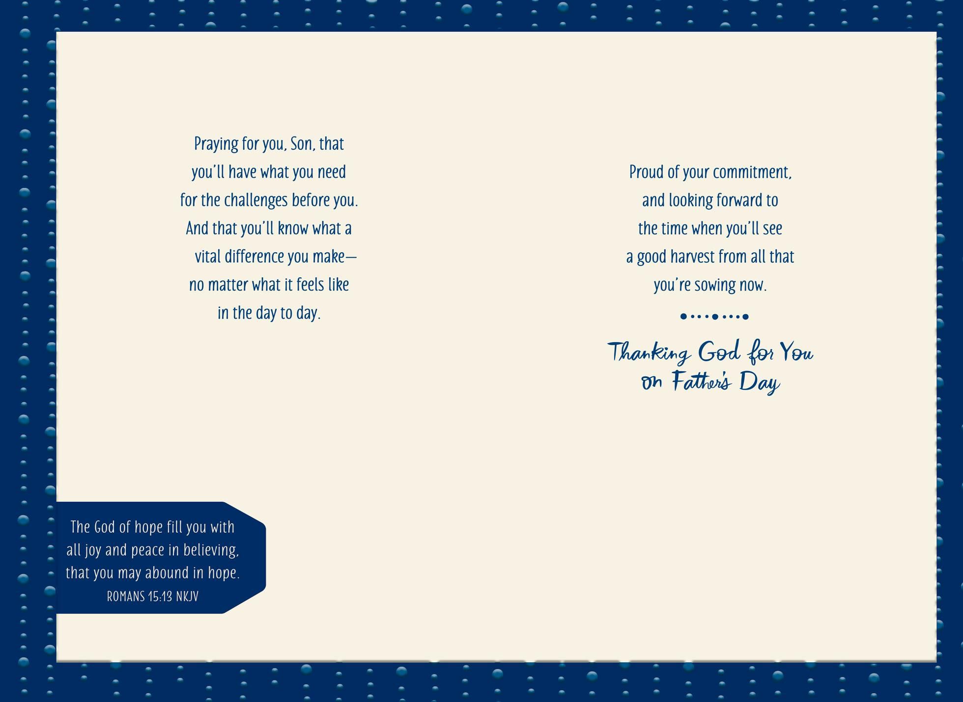 Tranquil Sea Father's Day Card for Son