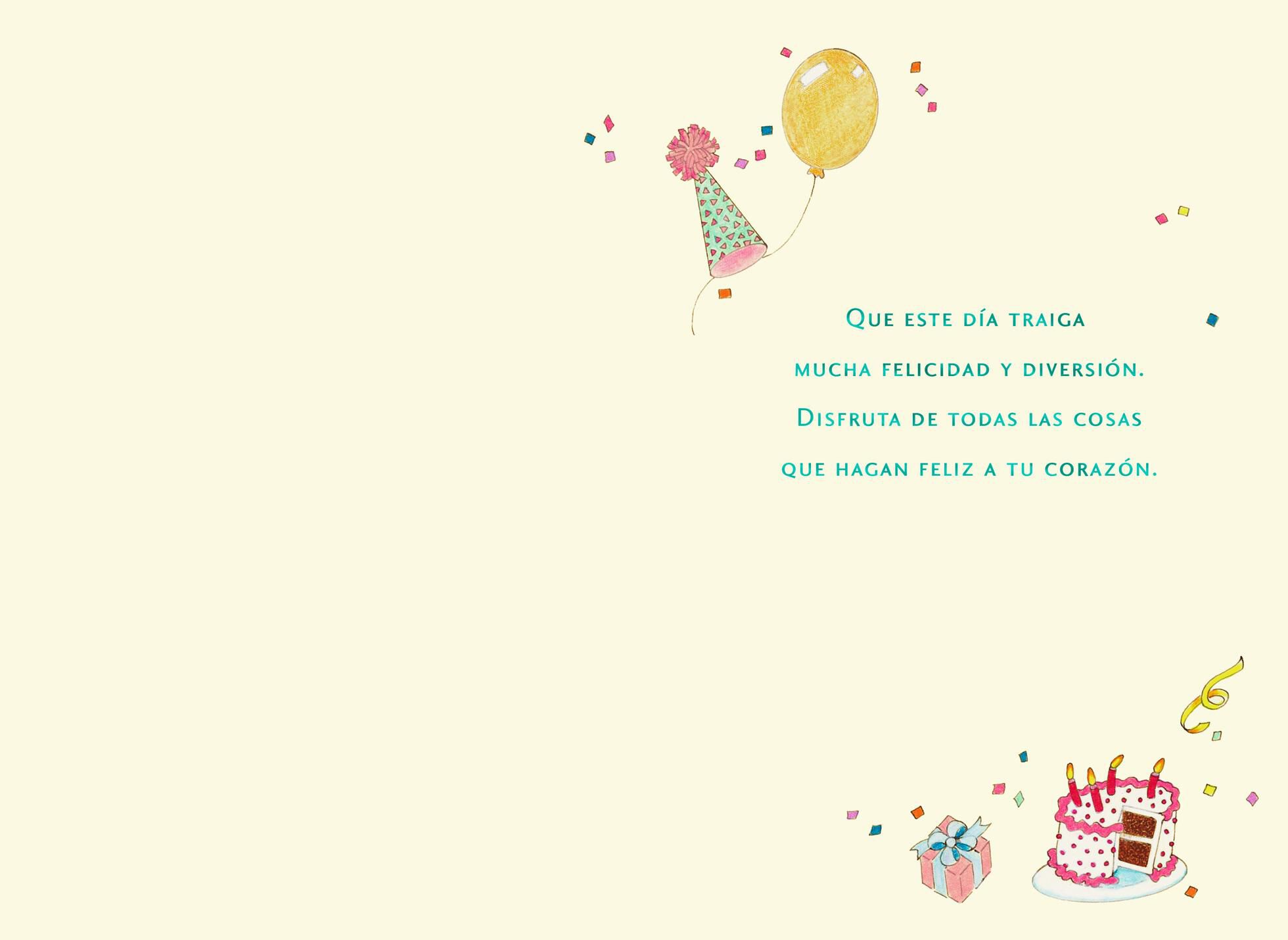 May Your Heart Feel Happy Spanish-Language Birthday Card