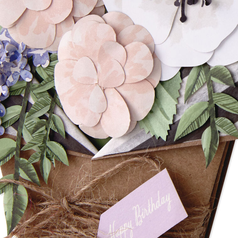 Flower Bouquet Beautiful Day Birthday Card, , large image number 4