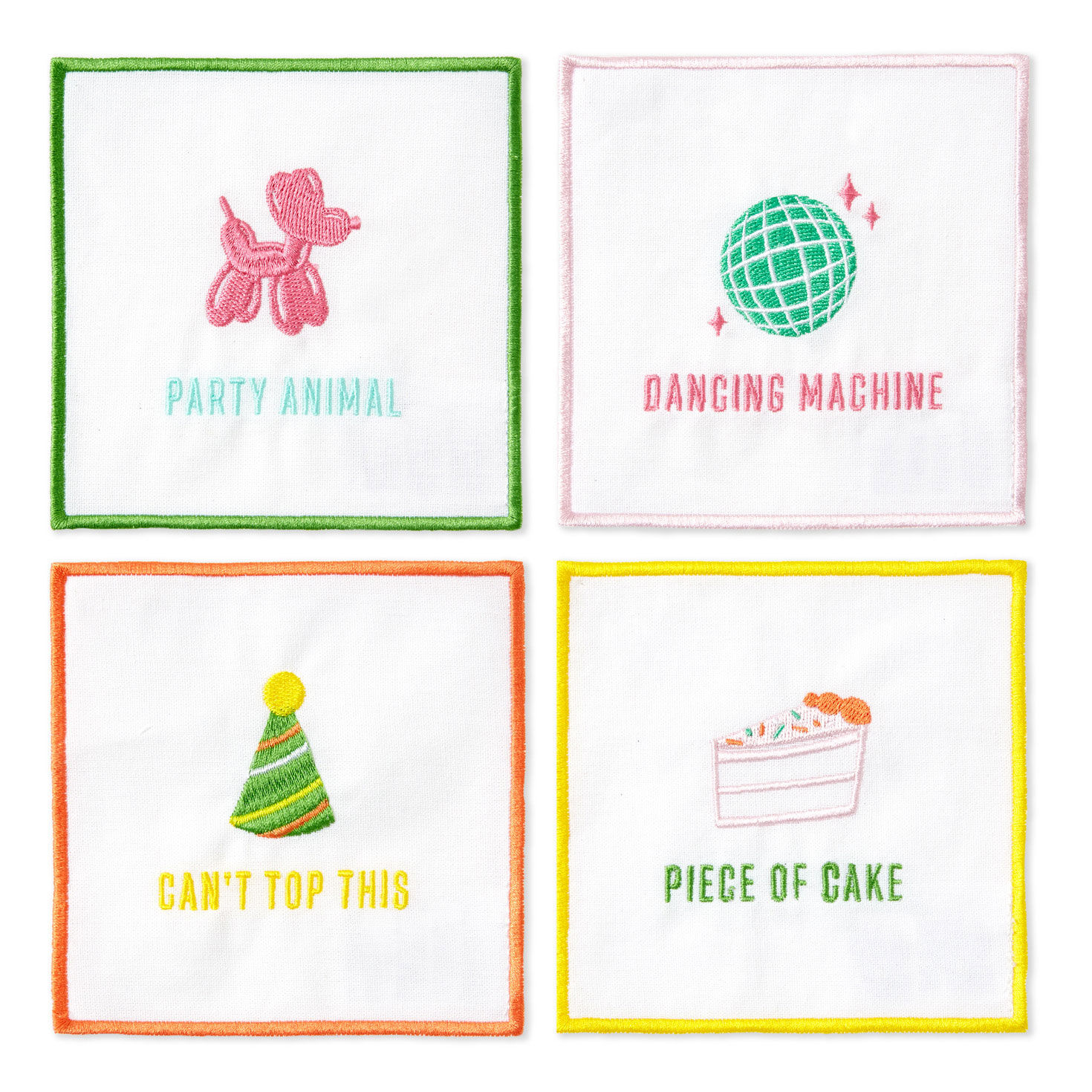 Piece of Cake Assorted Fabric Beverage Napkins, Set of 4, , large image number 2