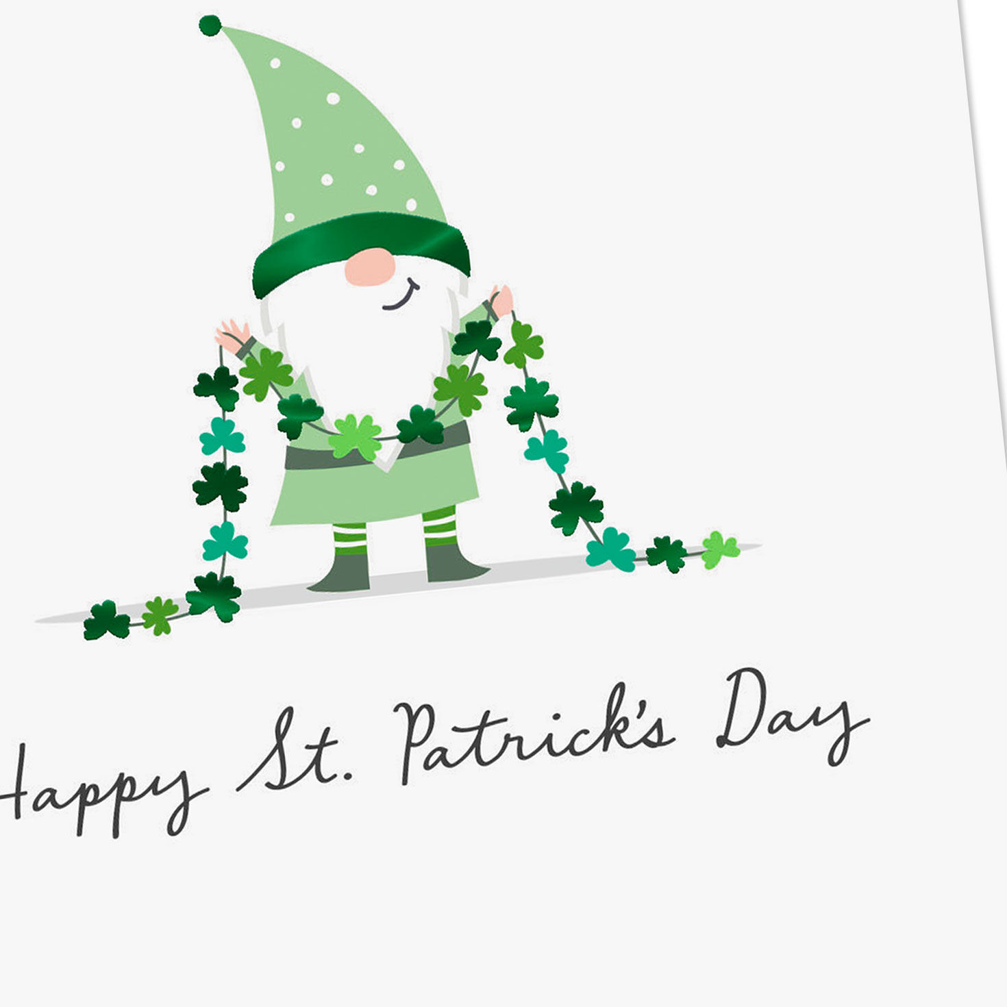 Gnome With Shamrocks St. Patrick's Day Card Pack Cover Detail image number 5