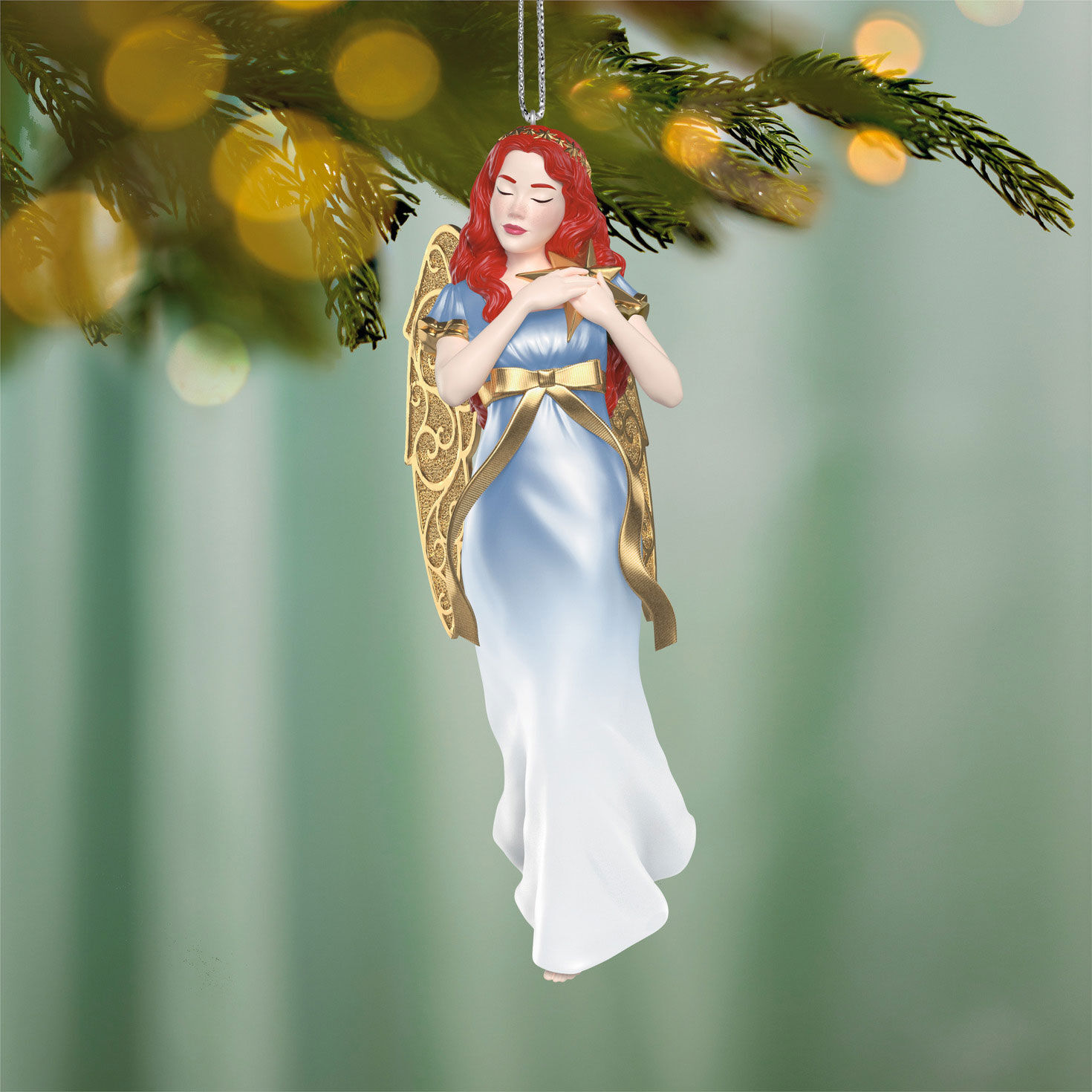 Angel Holding Star Keepsake Ornament  image number 2