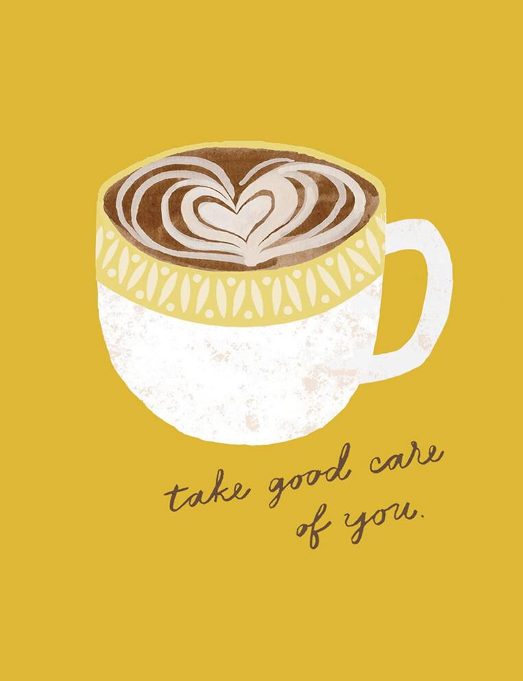 Cup of Coffee With Heart Blank Encouragement Card