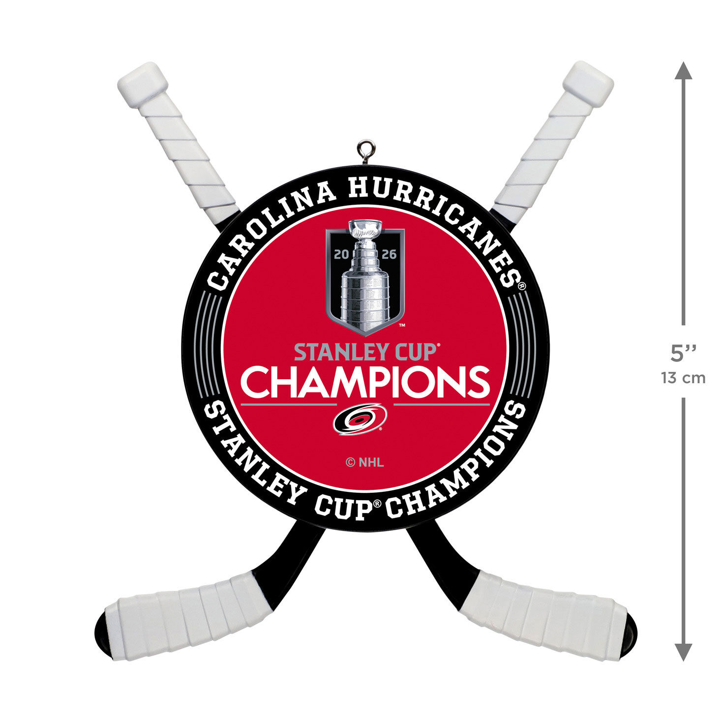 Carolina Hurricanes Stanley Cup Christmas Ornament measurement image number 3