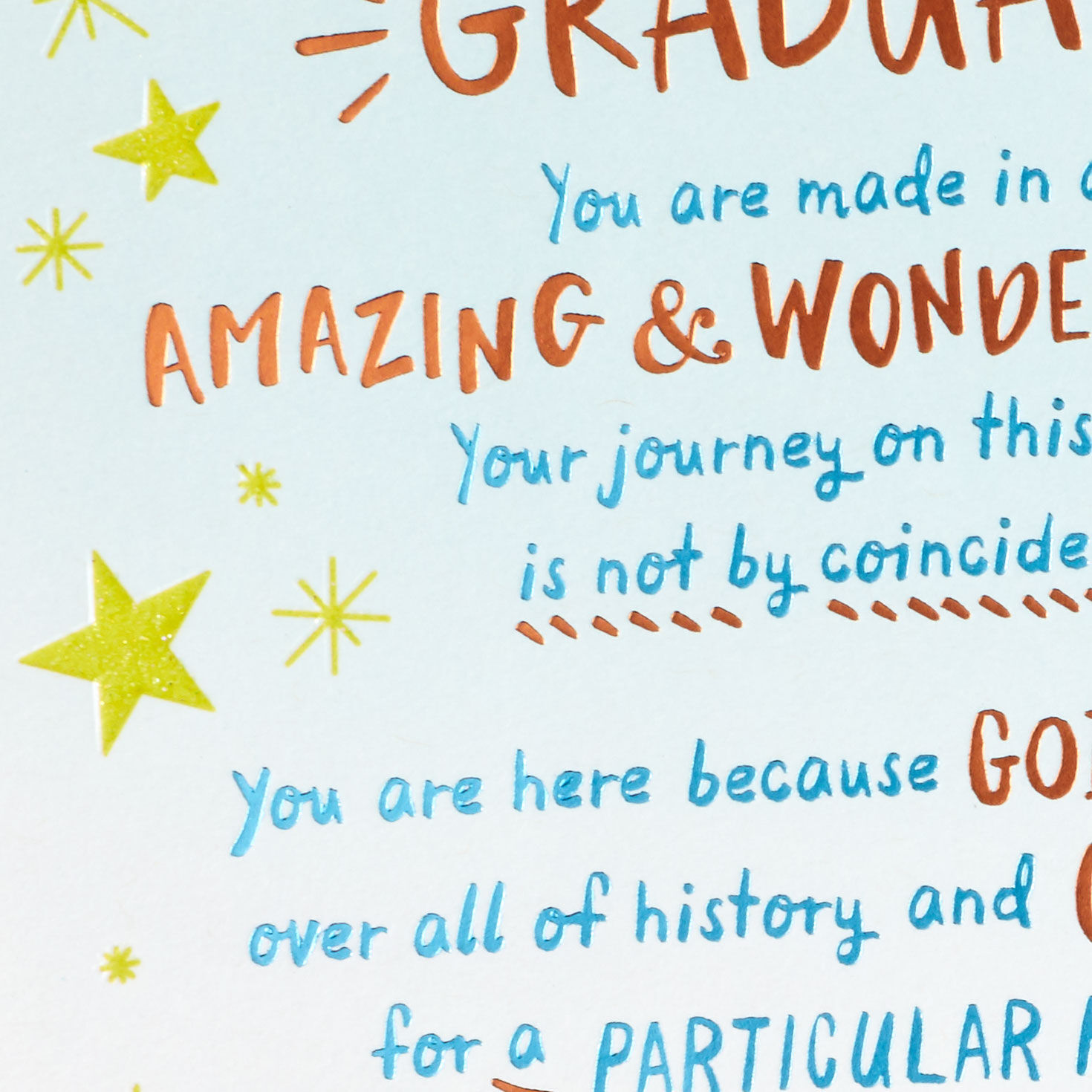 Grad in Grassy Field Religious Graduation Card Card Front Detail image number 5