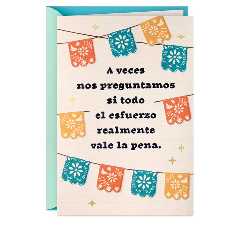 The Hard Work Is Worth It Spanish-Language Congratulations Card