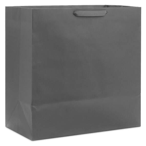 Everyday Solid Gift Bag, Gray, large image number 6