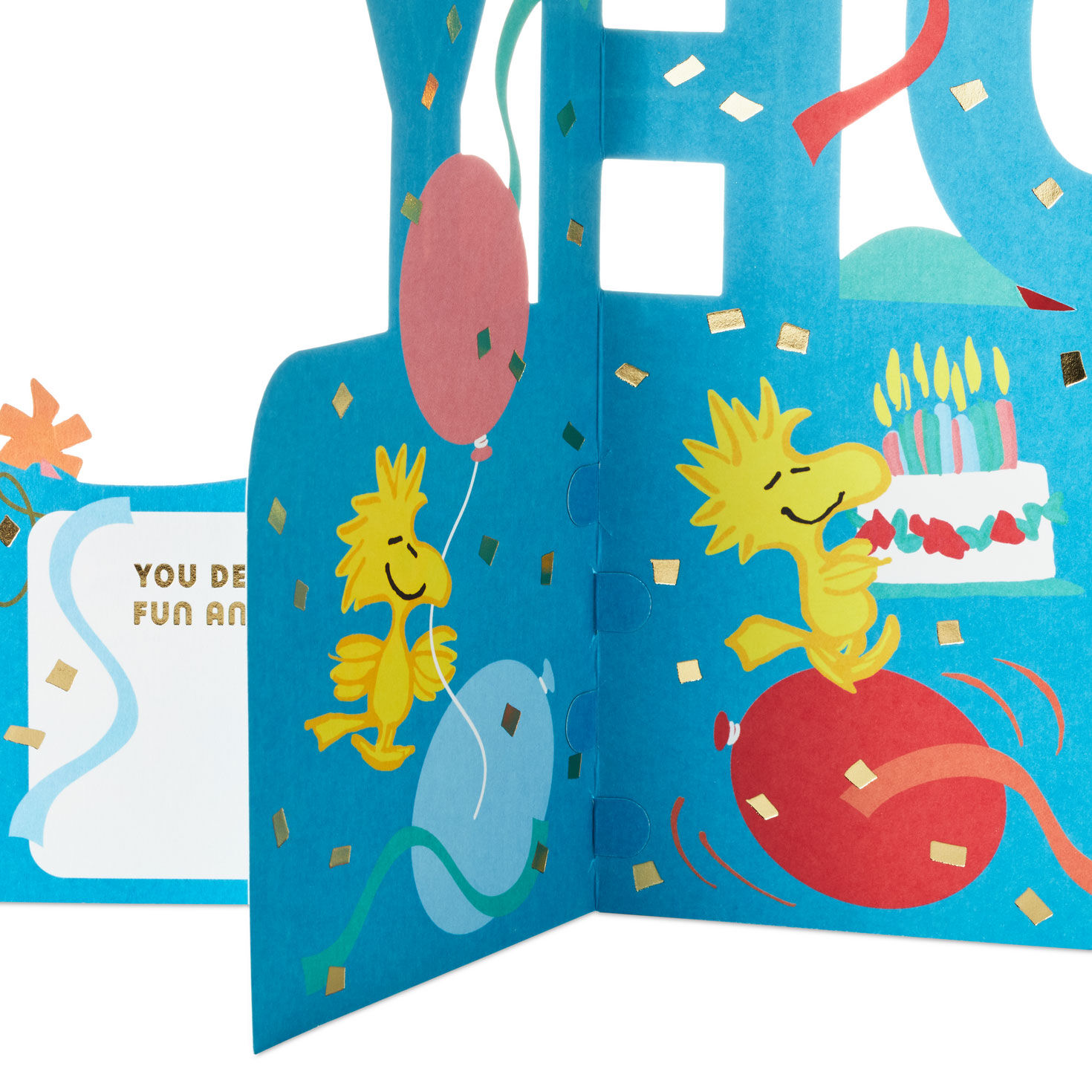 Jumbo Peanuts&reg; Snoopy and Woodstock Fun and Good Times 3D Pop-Up Birthday Card, , large image number 6
