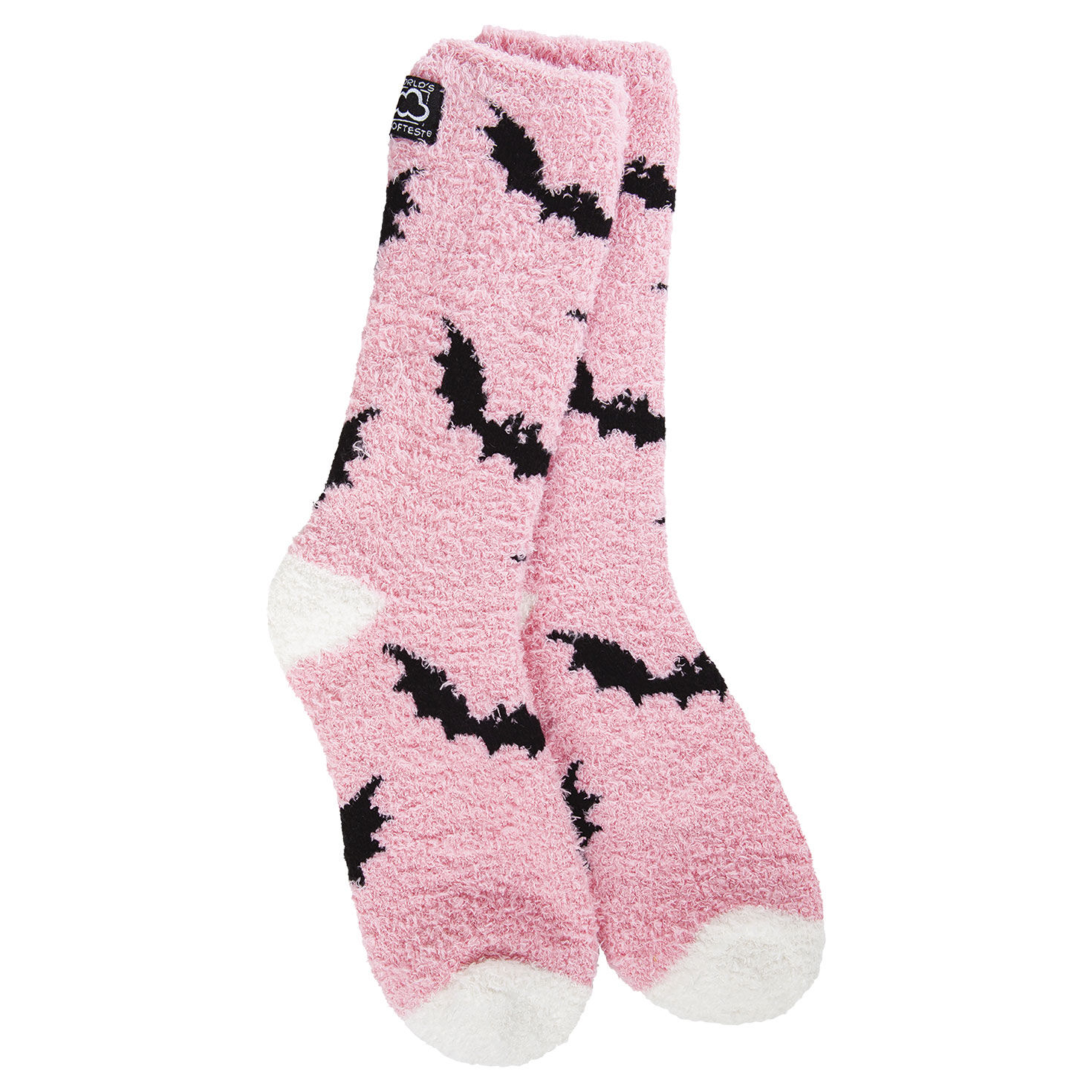 Crescent Sock Company Bats on Pink Halloween Cozy Crew Socks