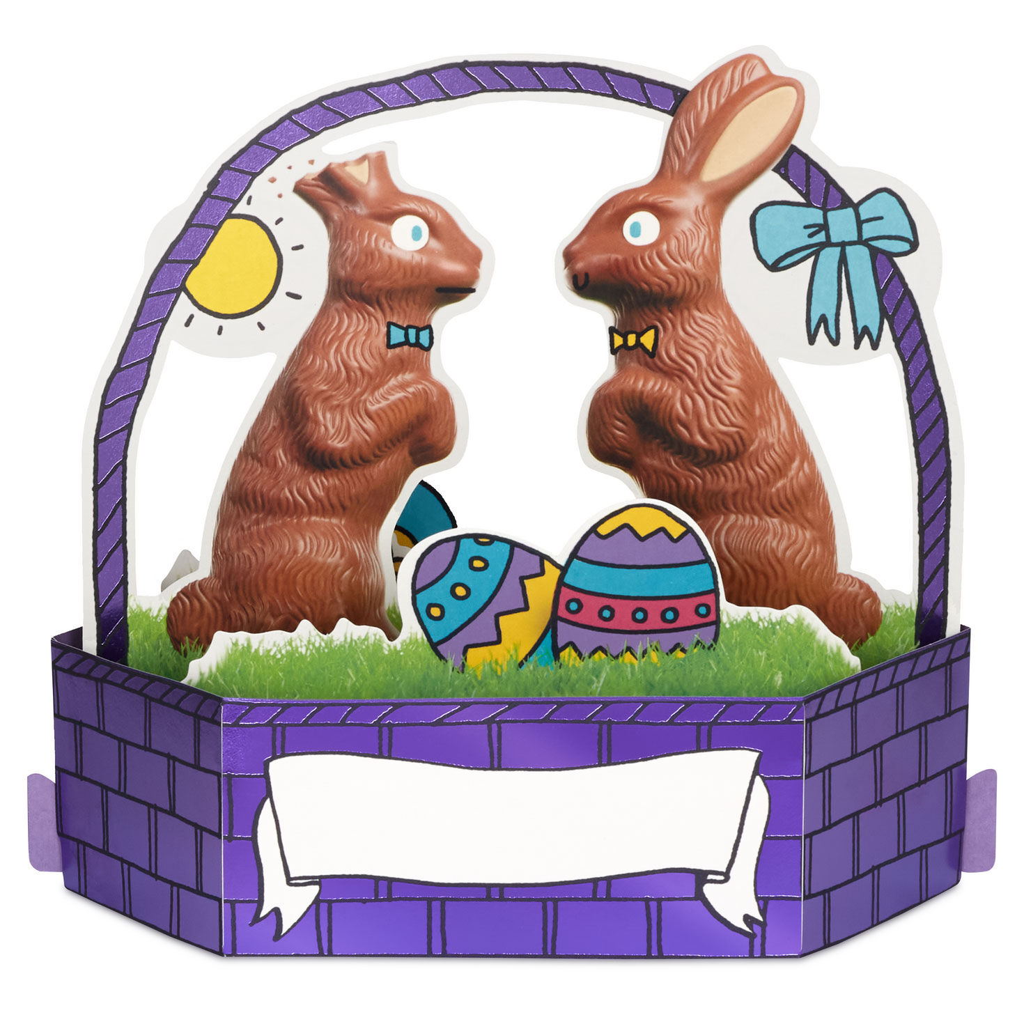 Chocolate Bunnies Funny 3D Pop-Up Easter Card, , large image number 2